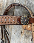 Ranchy Roughout Browband & Breastcollar Tack Set 