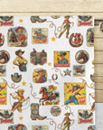 Vintage Cowgirls Set of 4 Kitchen Dish Towels Made in America