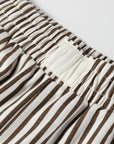 Stripe Pocketed Elastic High Waist Pants