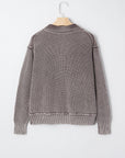 Sunny Patchwork Knit Open Sweater