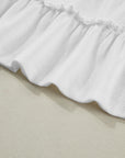 Solid Frilled Ruffle Tiered Tank Top