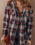 Ava Print Chest Hooded Shacket