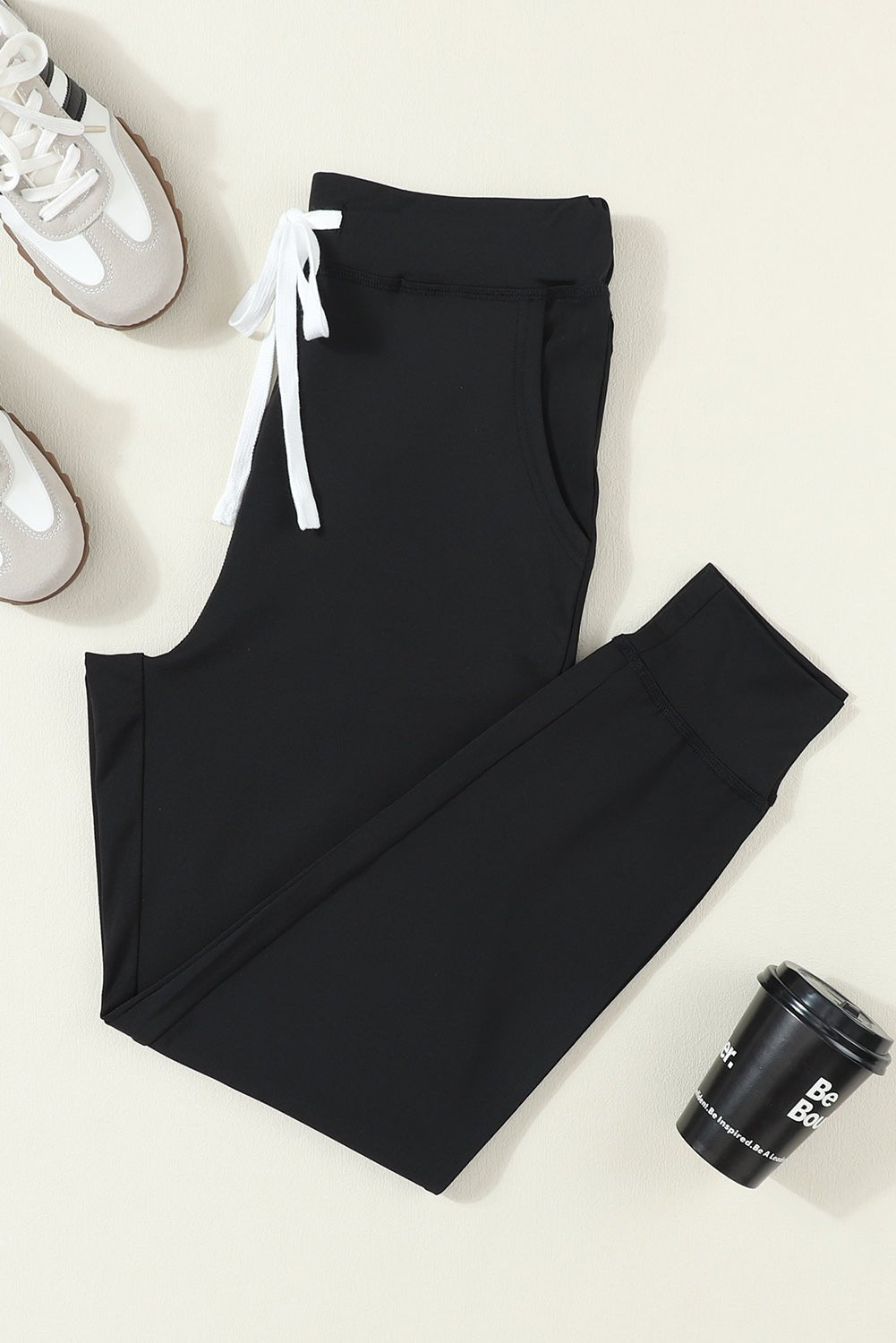 River Drawstring Waist Pocketed Leggings
