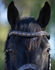 Aspen Leather Snaffle Bridle with Removable Flash