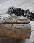 DC2 -Black Leather Dog Collar 12"-22"  W178L