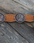 DC21 - Light Oil Leather Dog Collar 18" to 22" W166L