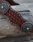 DC10 -Medium Oil Leather Dog Collar 10" to 22" W180S