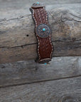 DC10 -Medium Oil Leather Dog Collar 10" to 22" W180S