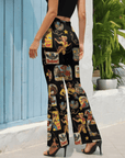 Baha Ranch Vintage Cowgirl Collage Western Flare Pants
