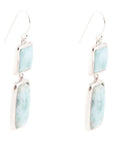 Drops of Blue Larimar Sterling Silver Earrings