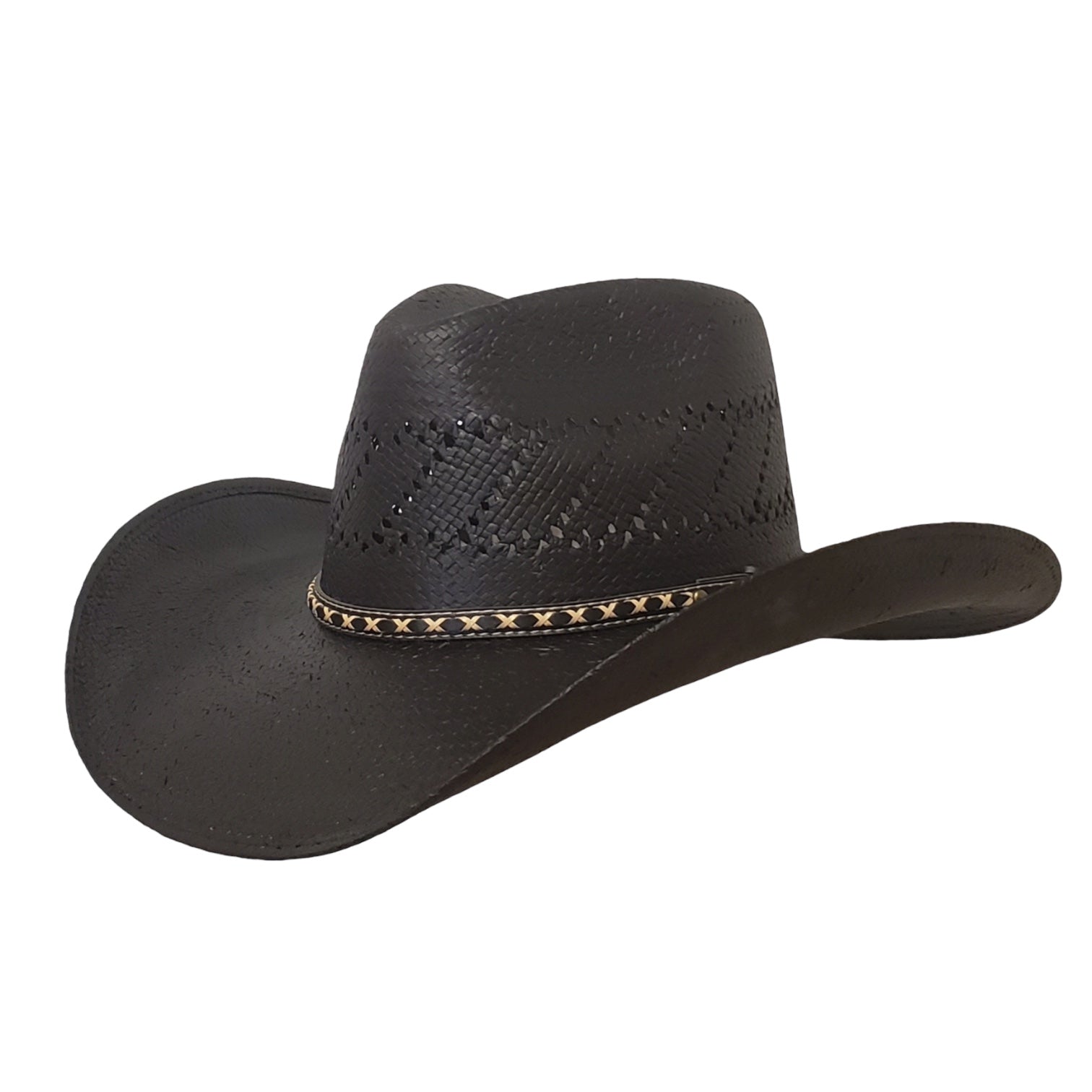 Durango Black - Straw Shantung