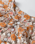Floral Boho Long Puff Sleeve Buttoned Shirt
