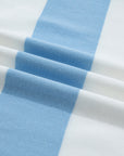 Stripe Colorblock Knitted Short Sleeve T-Shirt