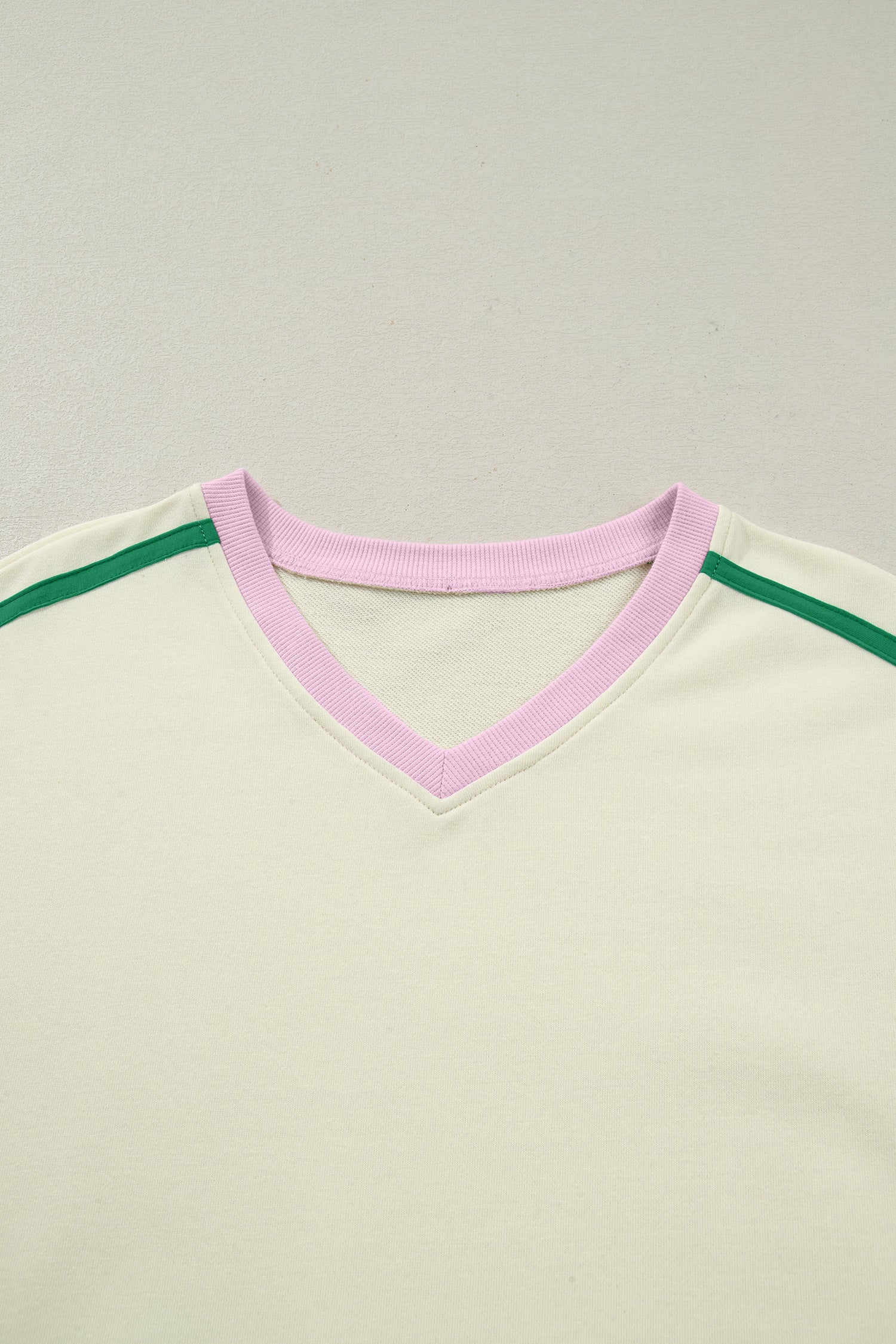 Colorblock Ribbed V-Neck &amp; Skort Athleisure Set
