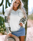 Raelyn Seam Waffle Knit Top
