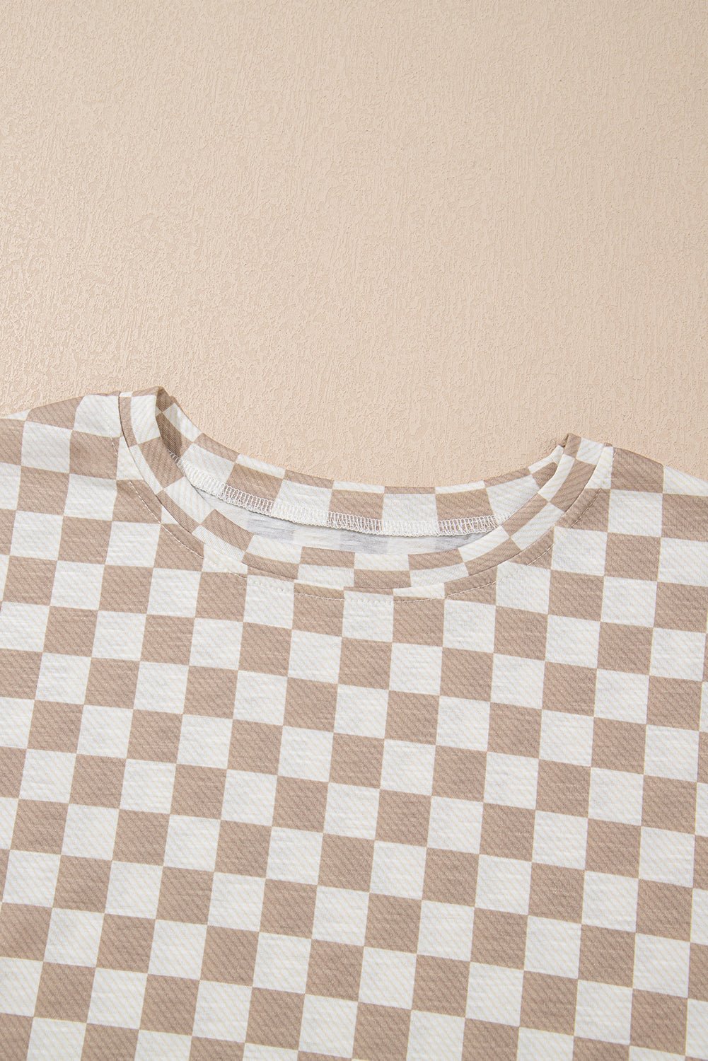 Checker T-Shirt &amp; High Waist Skort Set