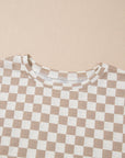 Checker T-Shirt & High Waist Skort Set