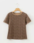 Leopard Short Sleeve Crewneck T-Shirt