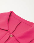 Solid Half Buttoned Collar Loose Romper