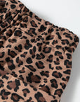 Leopard Loose Tee & Drawstring Waist Pants Set