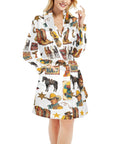Baha Ranch Vintage Cowboy Collage Western Women's Robe