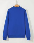 Solid Mock Neck Oversized Sweatshirt