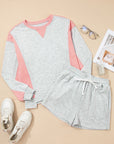 Charlie Raw Hem Pullover and Casual Shorts Set