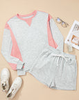 Colorblock Top and Shorts Set
