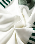 Stripe Colorblock Patchwork Contrast Stitch Sweatshirt