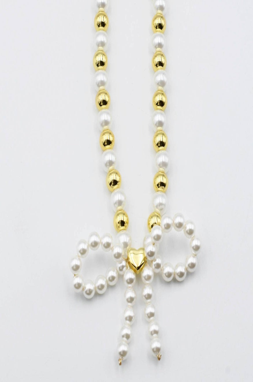 Audrey Bow necklace -clearance
