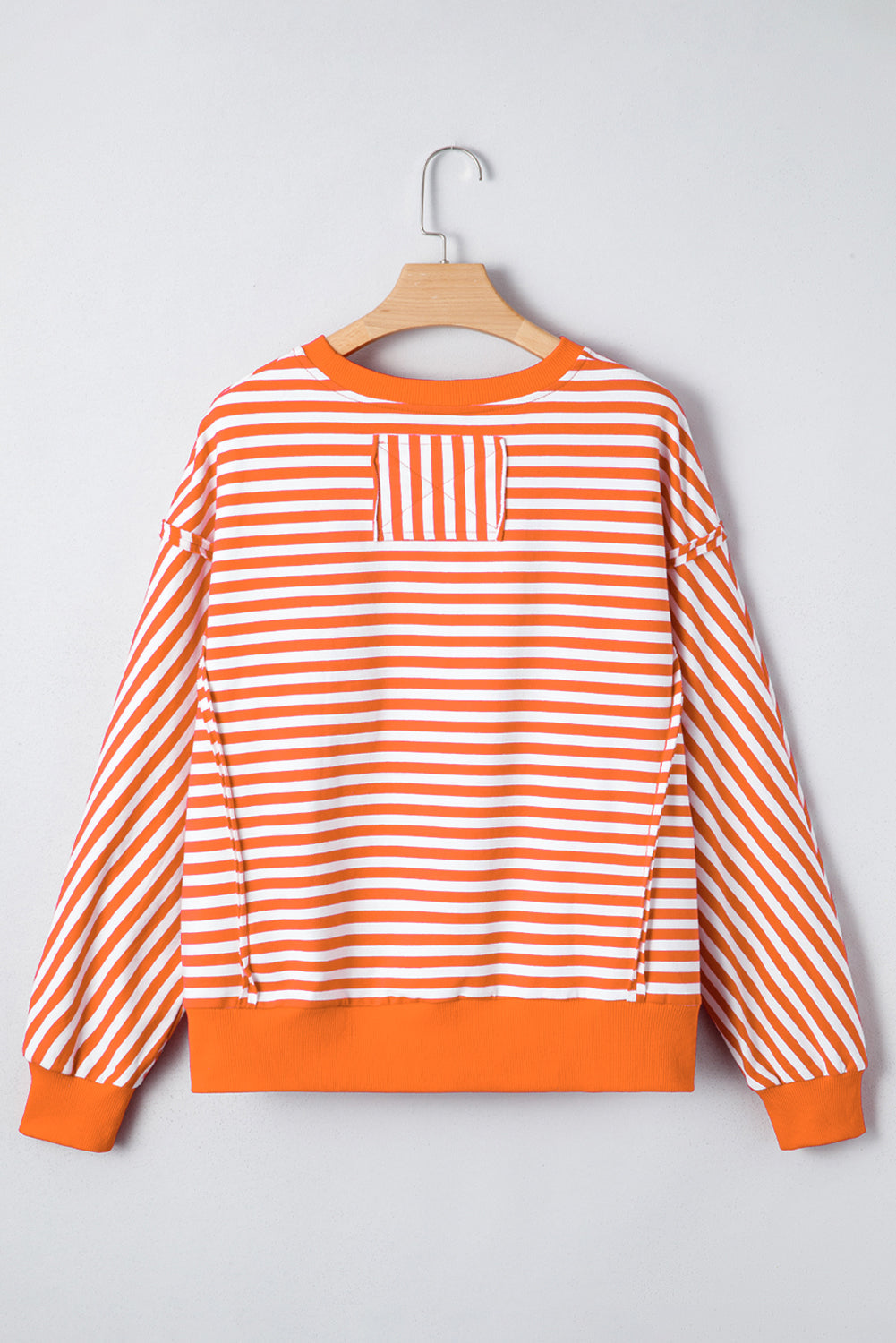 Stripe Reverse Seam Drop Shoulder Top