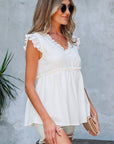 Ashley Trim Flutter Flowy Top
