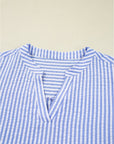 Kaia Stripe Bracelet Sleeve Tiered Dress with Pockets
