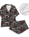 Baha Ranch Viva Las Vegas Western Satin Ruffle Pajama Set