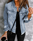 Sofibelle Distressed Raw Hem Jacket