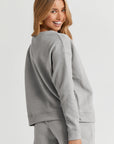 Textured Long Sleeve Top and Drawstring Shorts Set