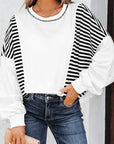 Clare Contrast Stitching Oversize Sweatshirt