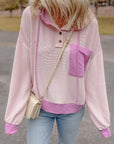 Johanna Patch Drawstring Hooded Top