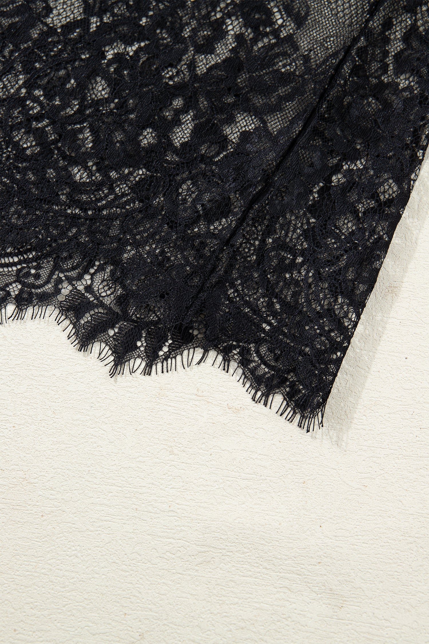 Solid Lace Patchwork Short Sleeve Maxi Dress