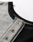 Colorblock Crewneck Henley Sweatshirt
