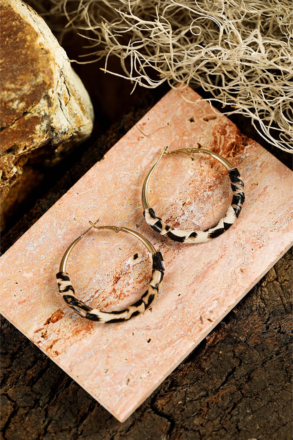 Lettie Plated Detail Hoop Earrings