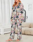 Baha Ranch Danilo Painted Cowgirl Western Satin Long Pajama Set