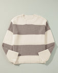 Livia Colorblock Loose Pullover Sweater