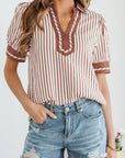 Romina Short Bubble Sleeve Blouse