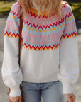 Avery Print Drop Shoulder Sweater