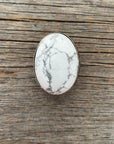 White Cabochon Western Concho 1" CABWT