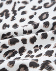 Leopard Frayed Hem Denim Shorts