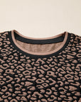 Leopard Bubble Sleeve Mini Dress