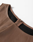 Vegan Leather Sleeveless Mini Dress