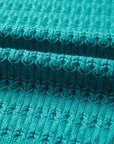 Solid Knit Ribbed Cuff Crewneck Sweater